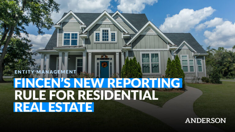 FinCEN’s New Reporting Rule for Residential Real Estate