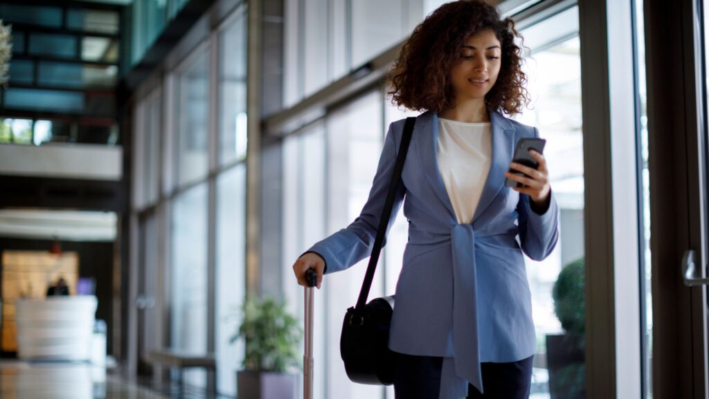 woman on business trip